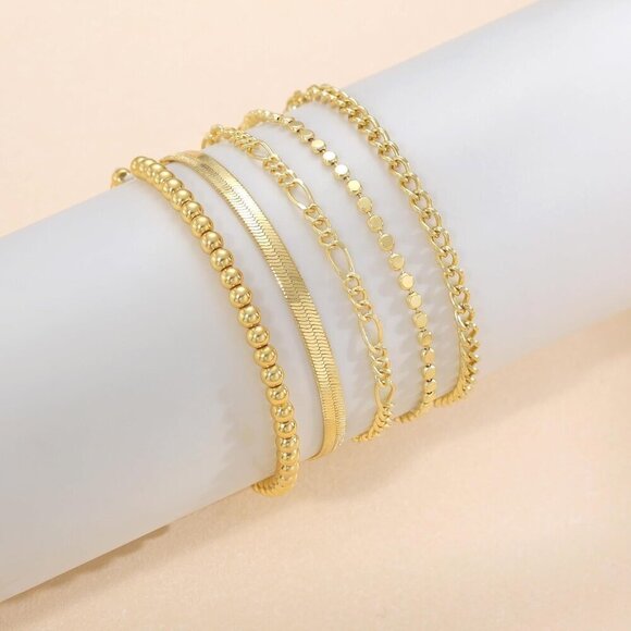 14K Real Silver Thin Dainty Stackable Cuban Paperclip Bracelet for Womens - Picture 7 of 9